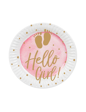 10 kartónových dosiek Hello Girl Pink and Gold 23 cm