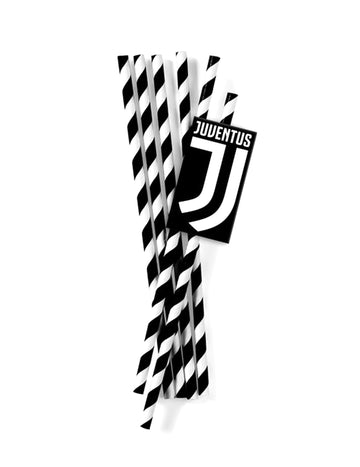 12 Juventus kartónové slamky 19,5 cm