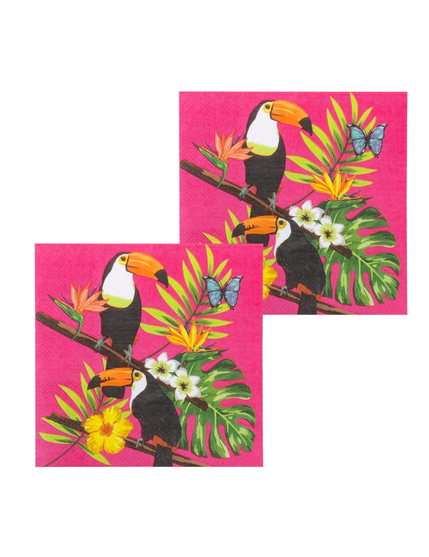 20 Toucan Fuchsia Papierové utierky 33 x 33 cm