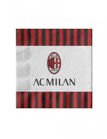 20 papierových utierky AC Milan 33 x 33 cm