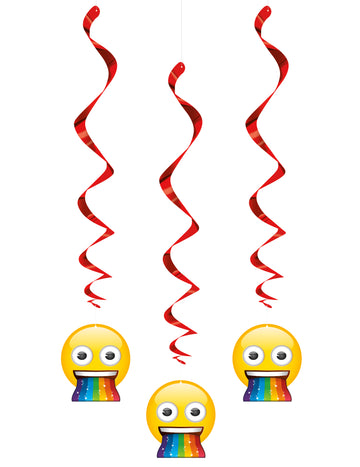 3 Emoji Rainbow 66 cm špirálové suspenzie