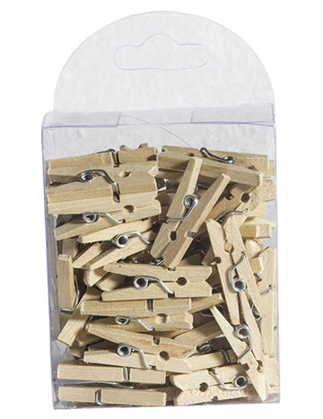 50 Mini Clothespins 2,5 cm