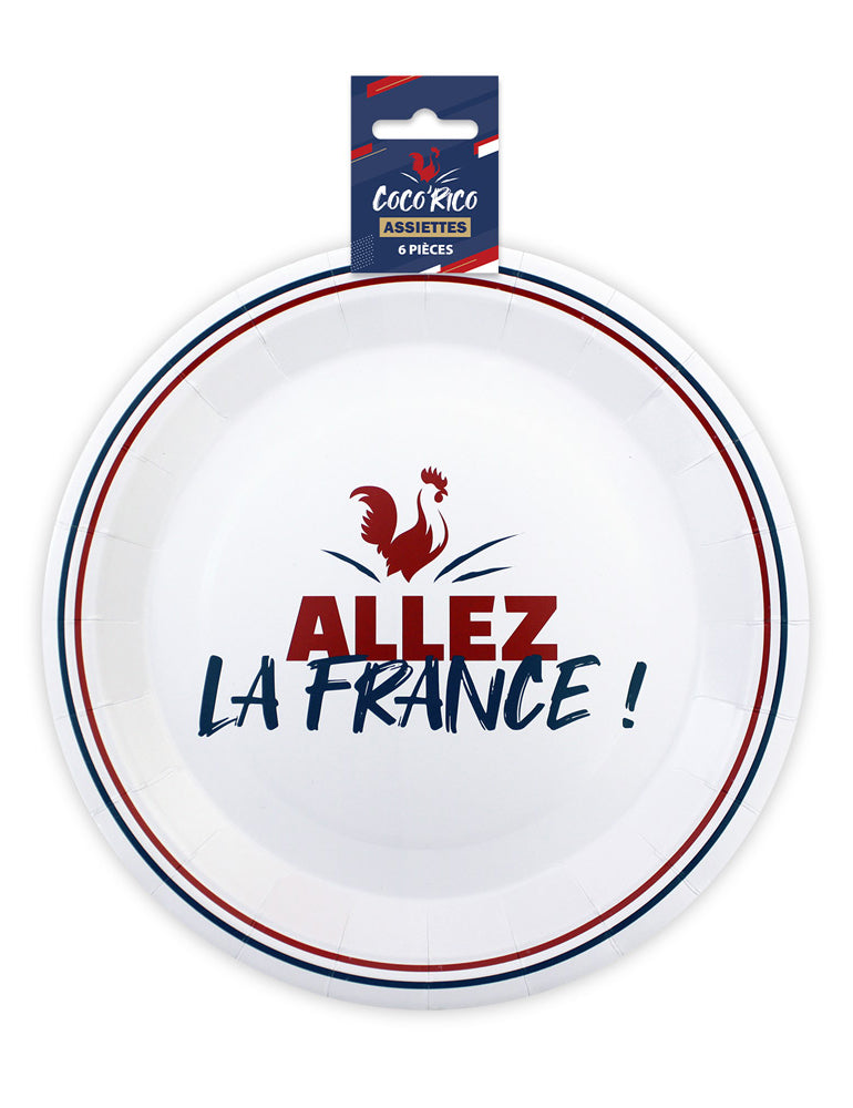 6 kartónových dosiek „Go France“ 23 cm