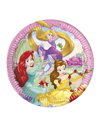 8 Disney Core Princess Cardboard Plates 23 cm