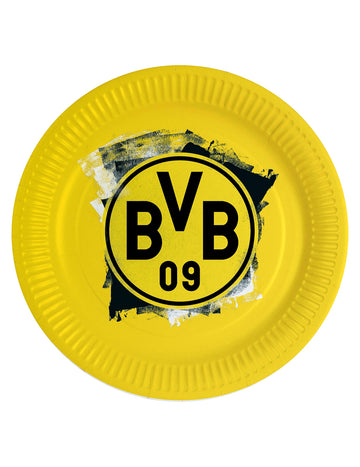 8 okrúhlych kartónových dosiek Borussia Dortmund 23 cm