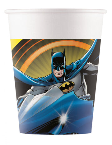 8 Batman kartónové poháre 200 ml