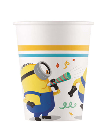 8 kartónových pohárov Minions 200 ml