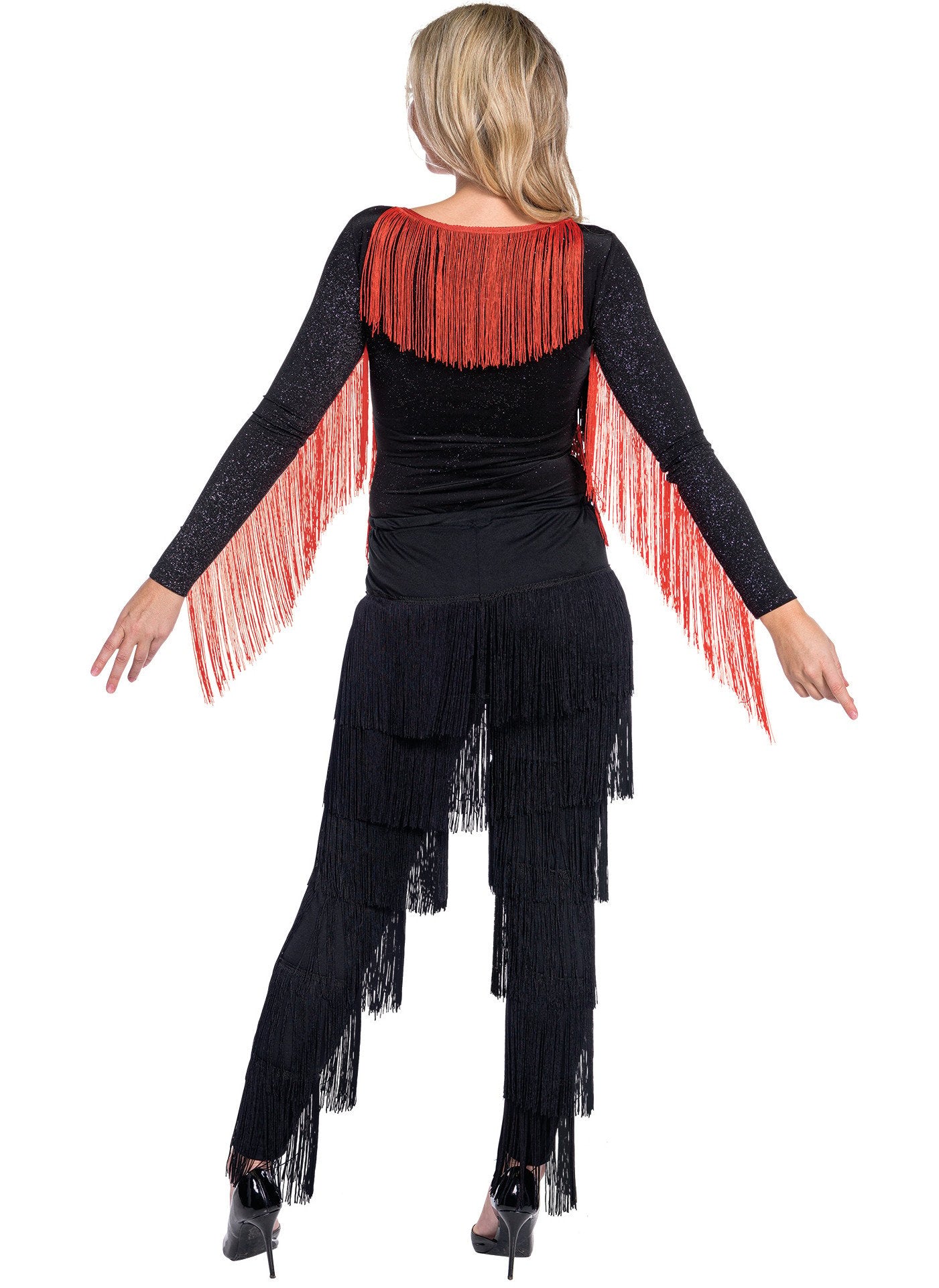 Body Charleston Red a Black Women's Fringes