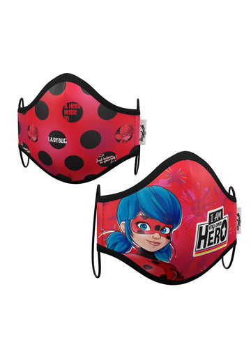 Box 2 opakovane použiteľné detské ochranné masky Ladybug