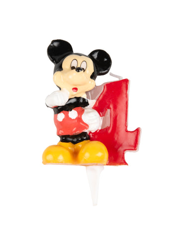 Sviečka číslo 4 Mickey 6,5 cm