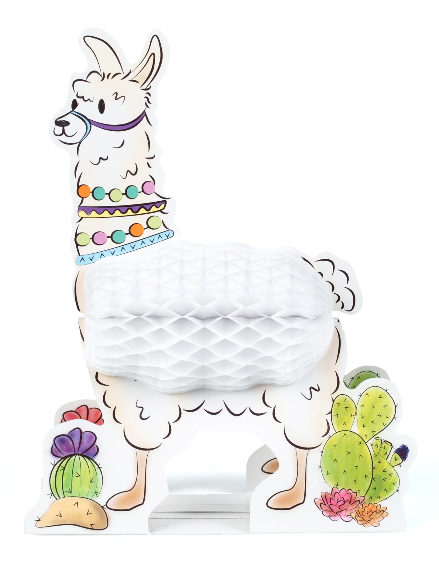 28 cm White Lama Paper Table Center