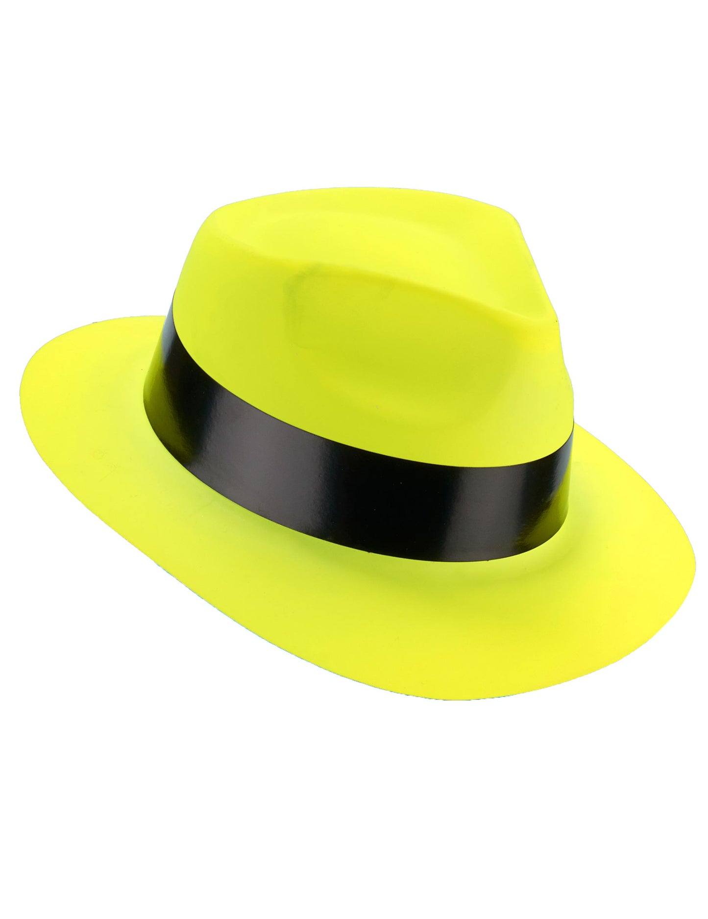 Fluo dospelý žltý gangster klobúk