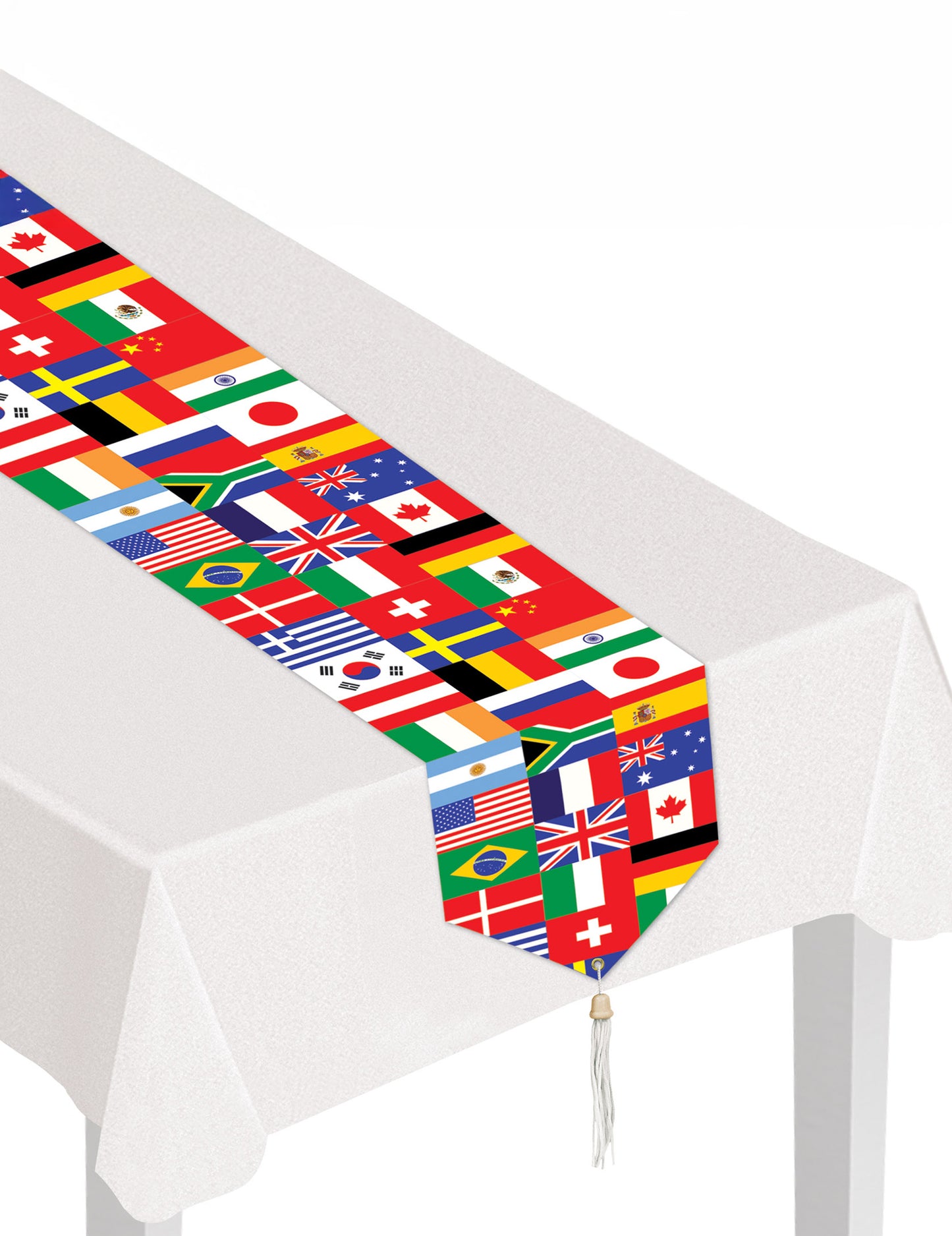 Table Runner Drapeaux Pay Du Monde 28 x 182 cm