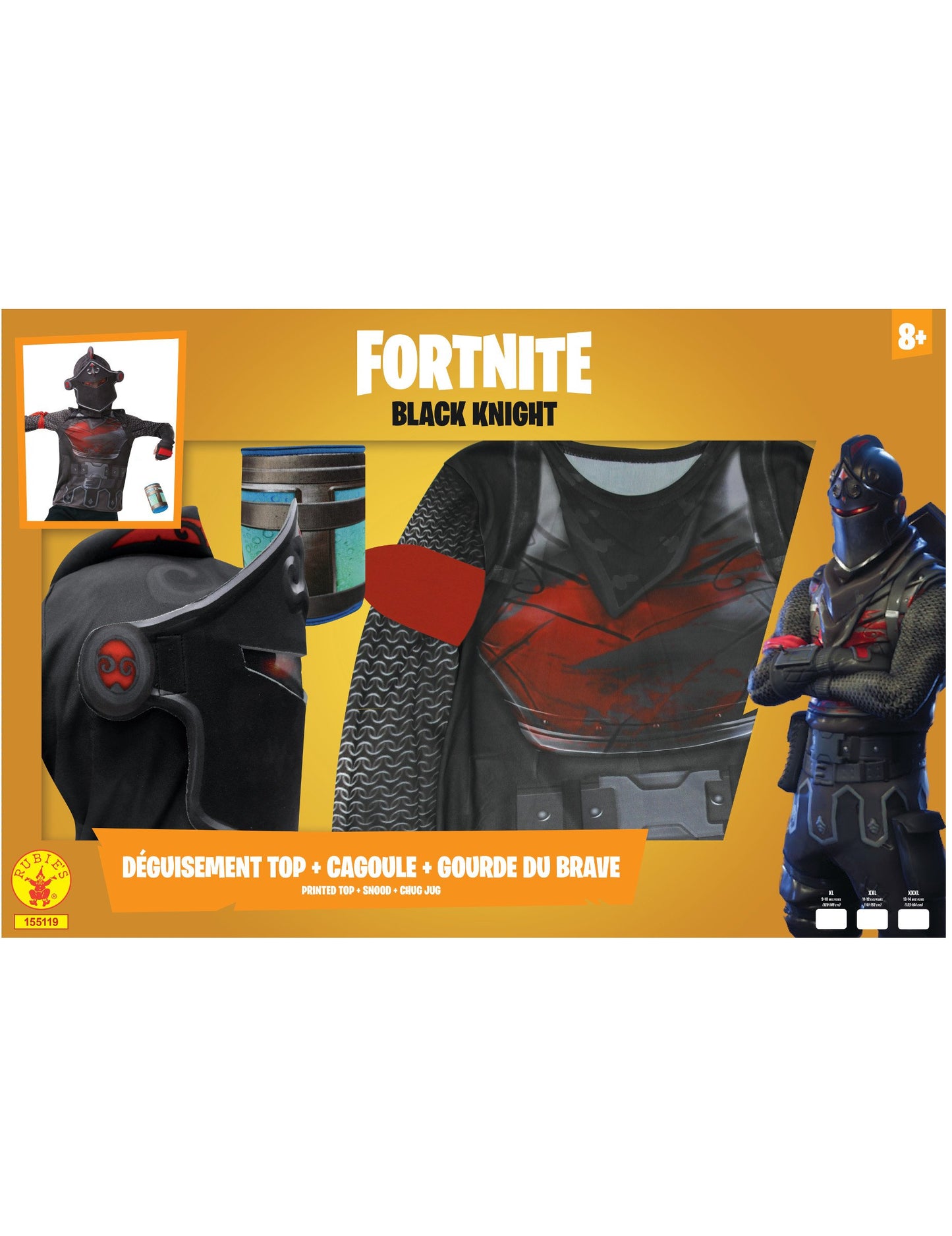 Klasická dospievajúca krabica Black Knight Fortnite