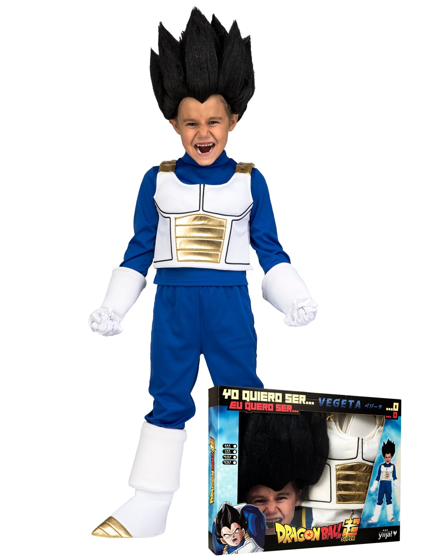 Premasťovanie súpravy s parochňou vegeta Dragon Ball Child