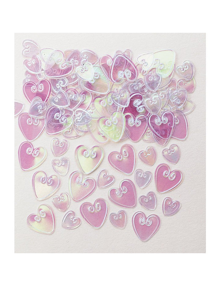 Tabuľka Confettis Iridescent Hearts 14 G