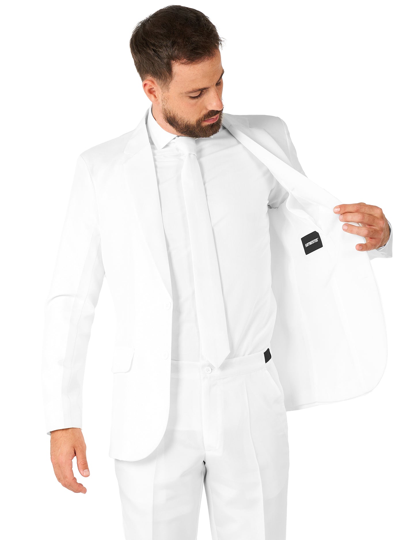 Kostým pán Solid White Man Suitmeister