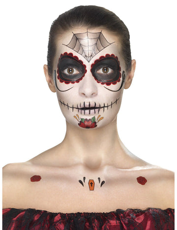 Make -up princezná pavúk žena Dia de los Muertos