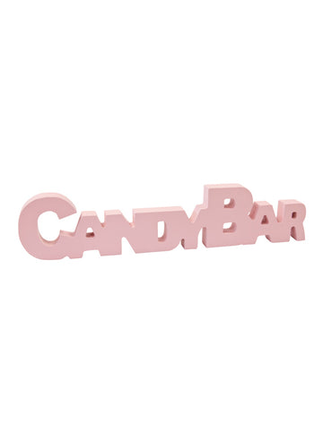 Candy Bar Pink Drevené stolové dekorácie 27 cm