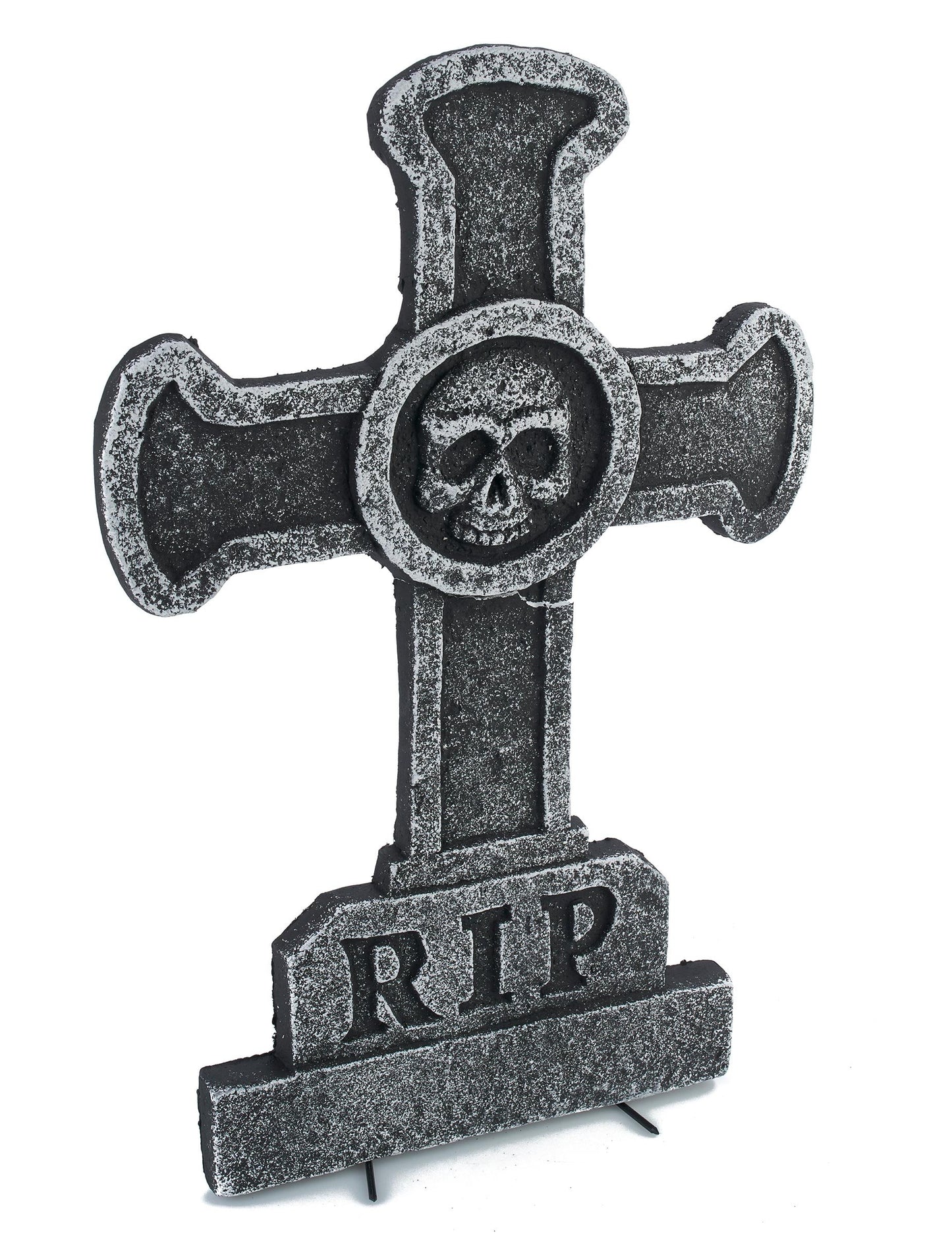 Dekorácia Tombstone Cross s lebkou 39 x 58 cm