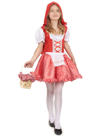 Traditonnel Red Chaperon Costume Girl