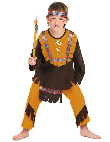 Brown a Ocher Boy Indian Masguise