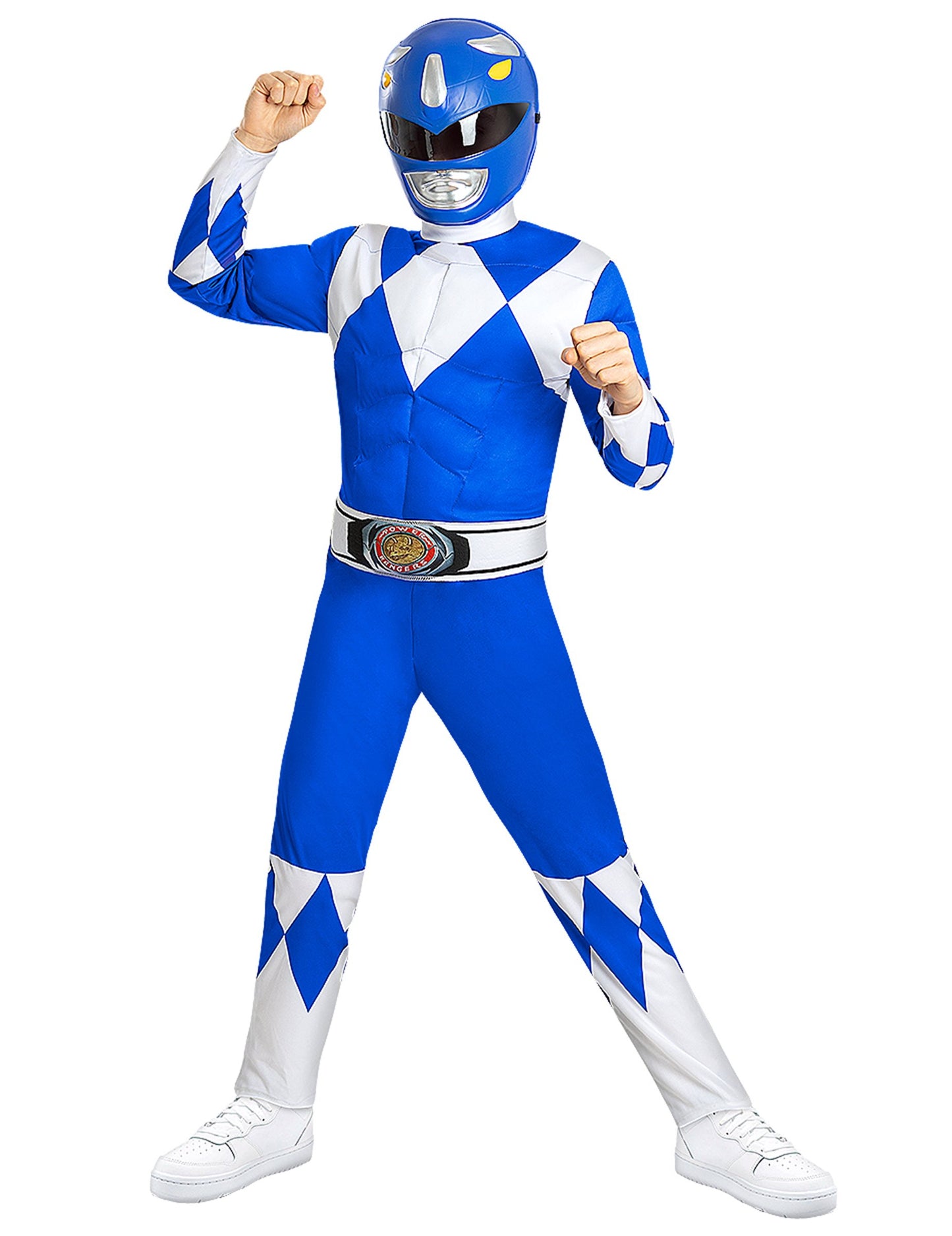 Kostým svalnatý modrý Power Ranger pre deti