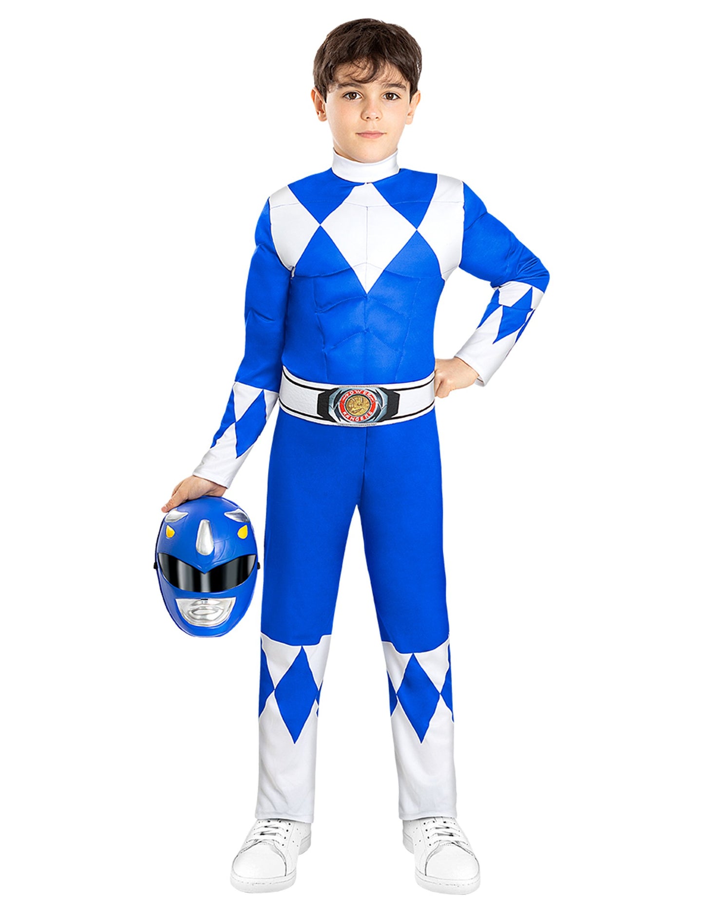 Kostým svalnatý modrý Power Ranger pre deti