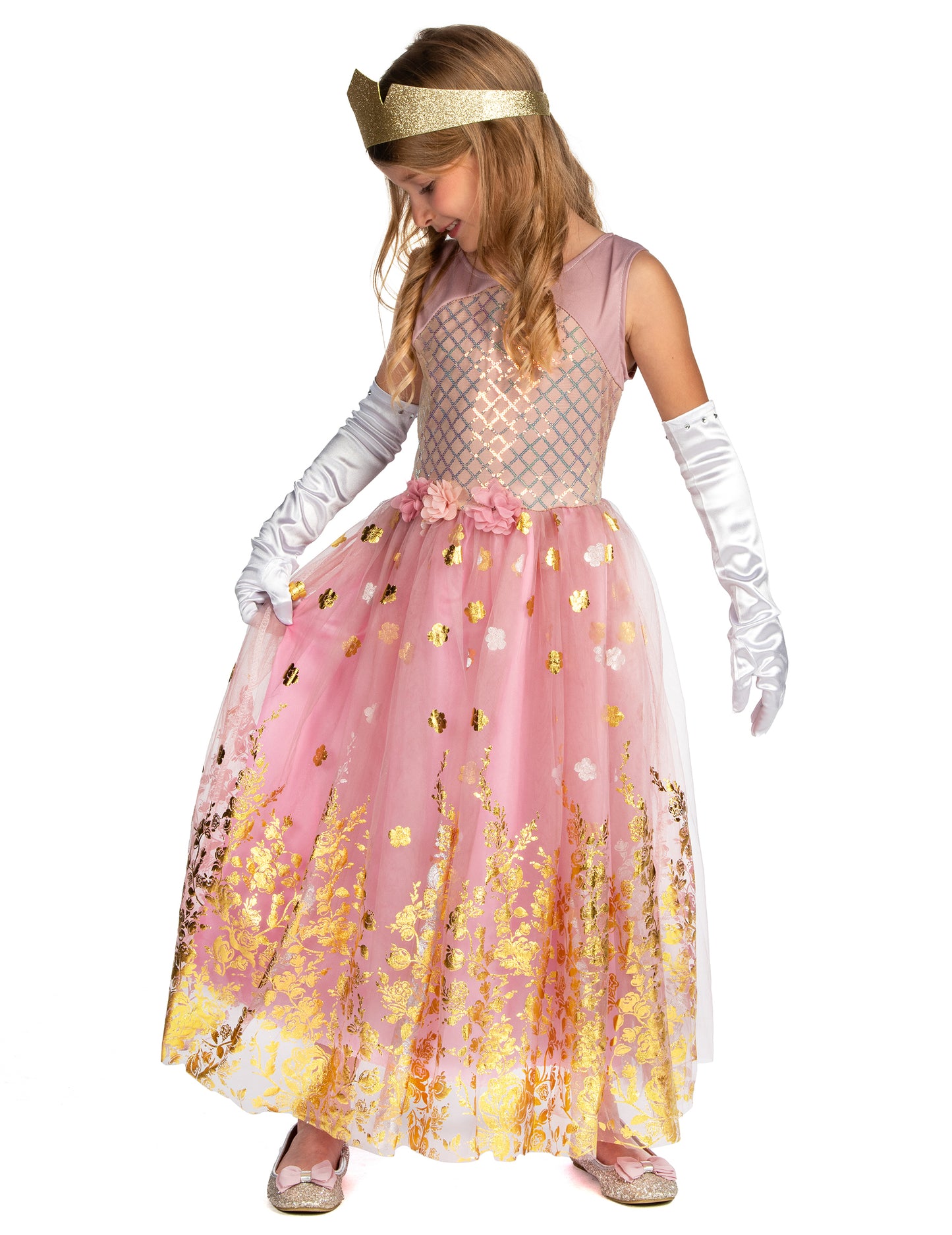 Rose Gold Girl Princess Costume