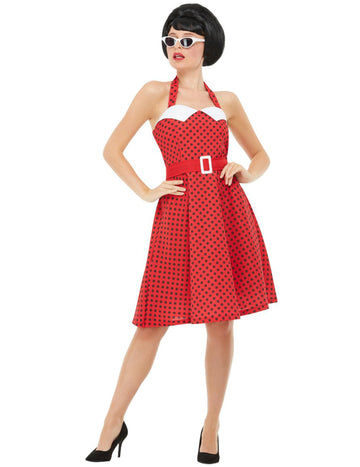 Rockabilly z 50. rokov Red Woman kostým