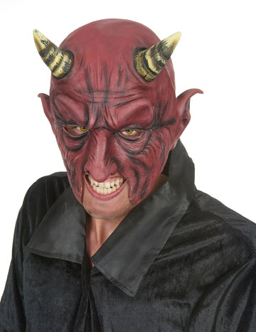 Half Latex Mask Demon s Halloweenom dospelým rohom