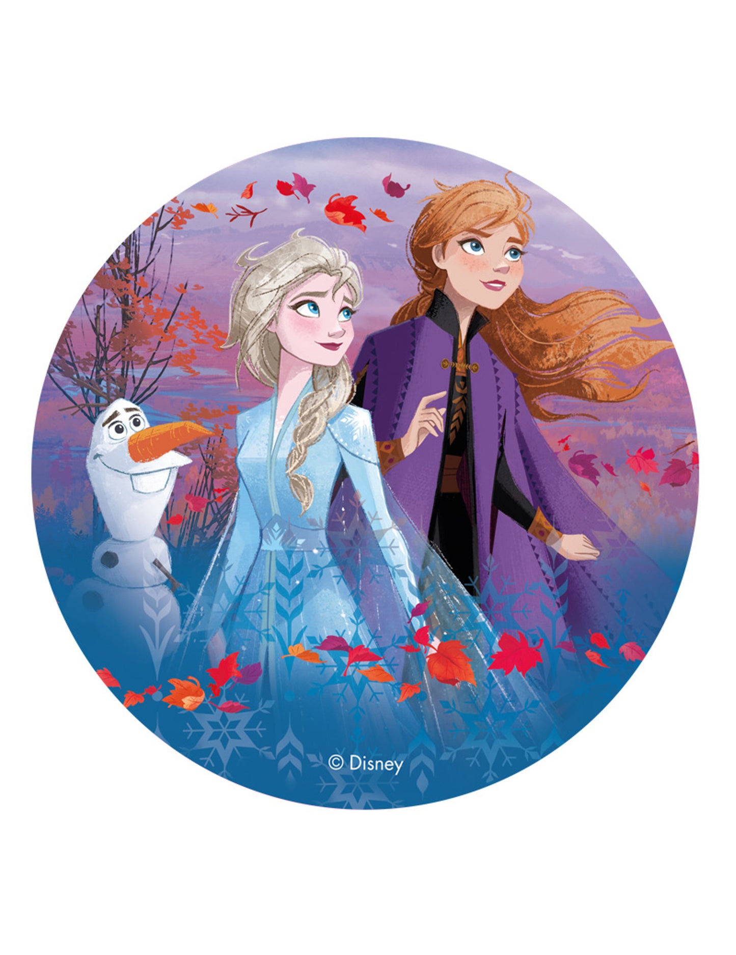 Azyme Disk The Snow Queen 2 Anna, Elsa a Olaf 20 cm