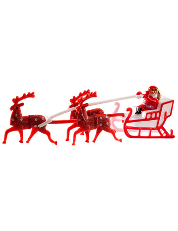 Dekorácia koláča Santa Claus s sánkami 14 cm