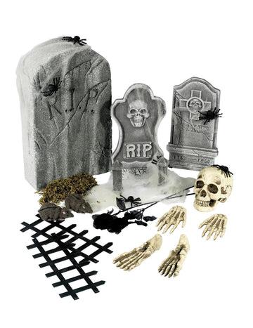 Dekorácie 21 izieb Skeleton a Halloween Tombstone