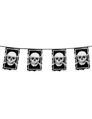 Garland 10 Plastové vlajky pirát Jolly Roger 30 x 20 cm