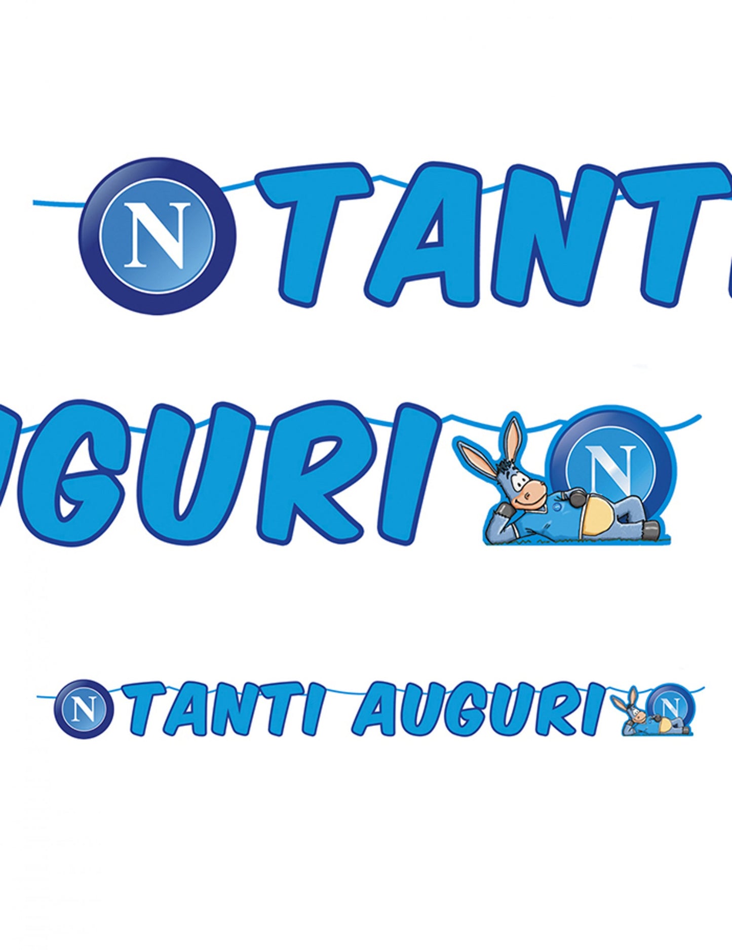 Tanti kartón Garland Auguri Napoli Blue 600 x 25 cm