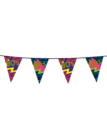 80. rokov Party Pennant Garland 6 m