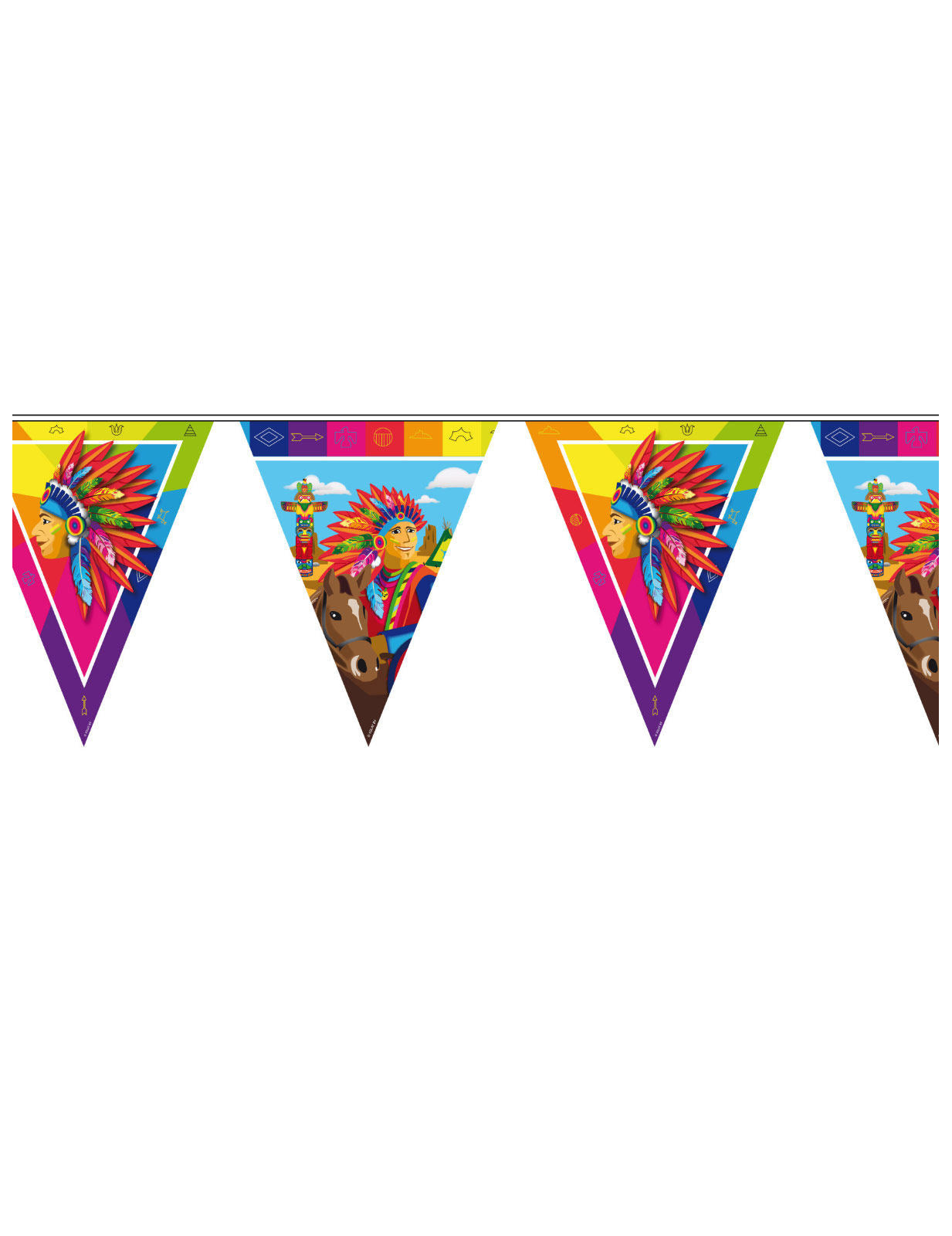 Indian Pennant Garland 10 m