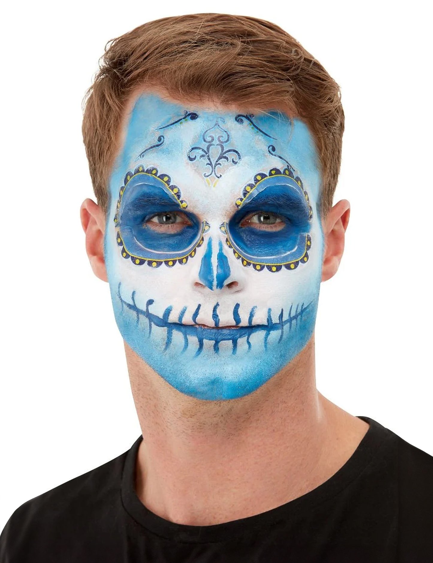 Make -up súprava a tatoo dia de los Muertos modrá dospelý