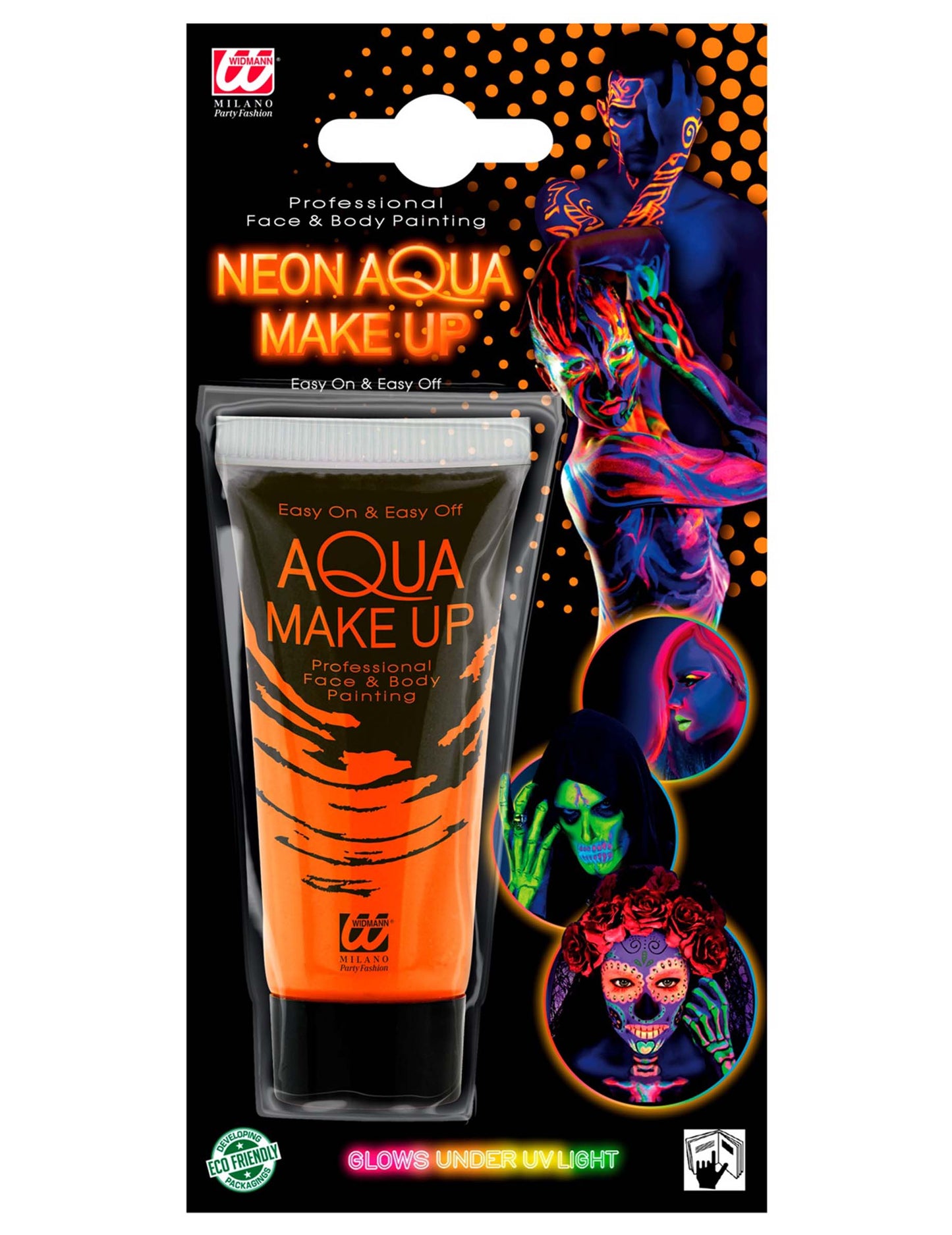 Fluo oranžový neónový make -up 30 ml