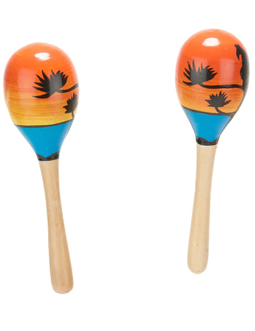 2 drevené havajské maracas