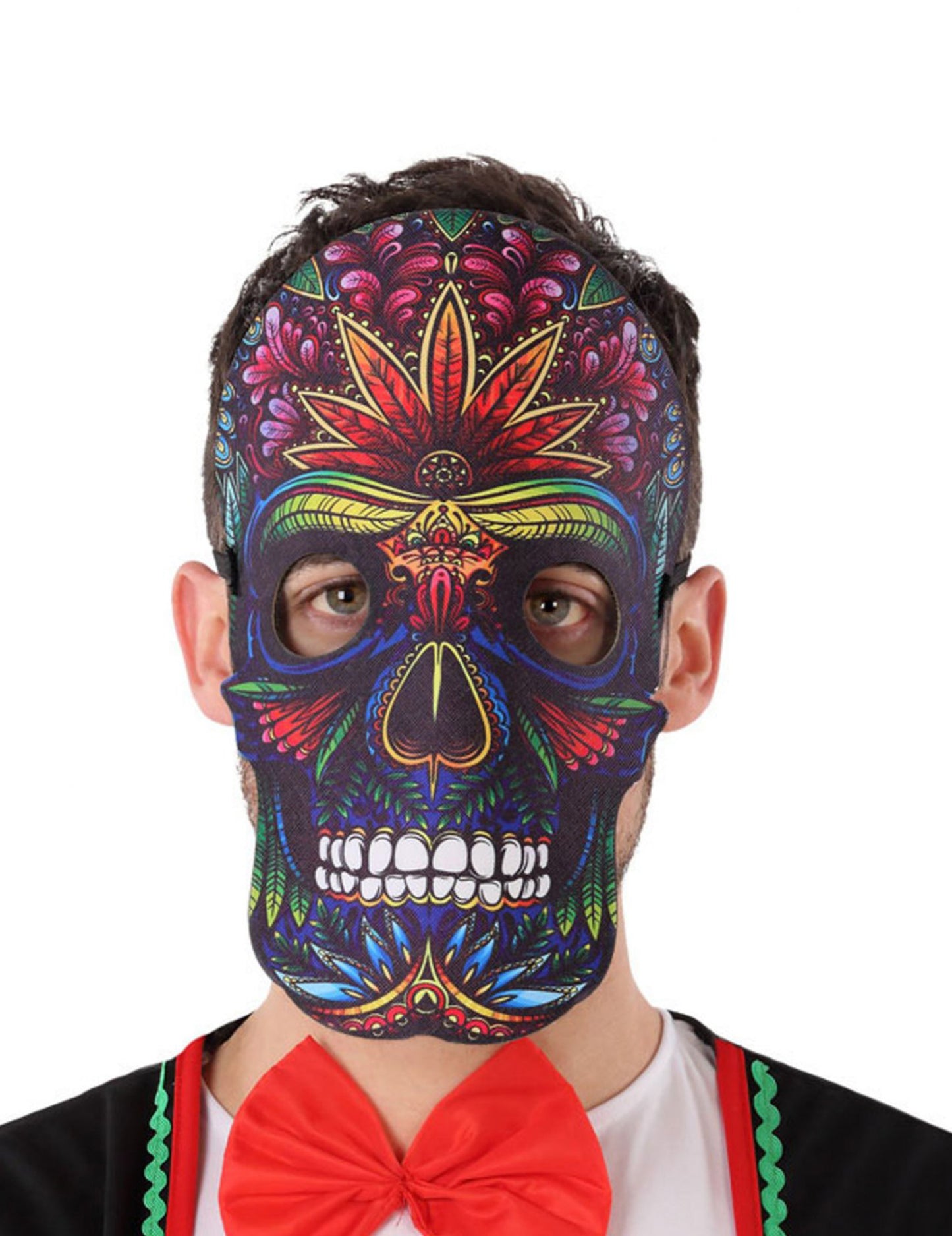 Los Muertos Dia Mask Leather Effect and Adult Felt