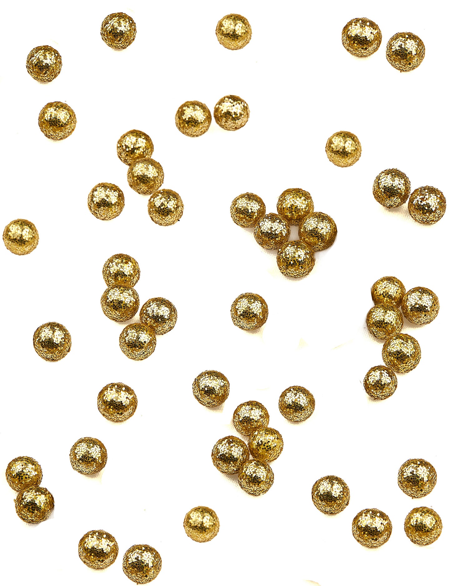 Mini Golden Glitter Balls 8 mm 10 gr