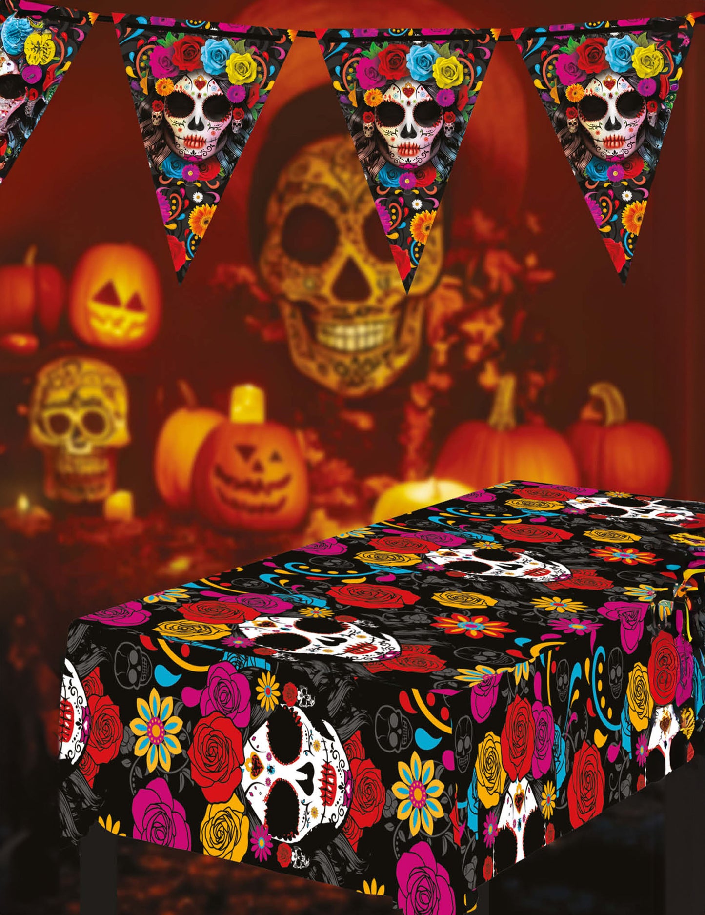 Catrina Dia de los Muertos 137 x 274 cm obrus