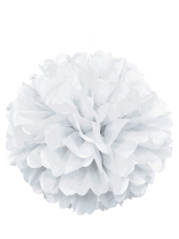 Biely papier Pompom 40 cm