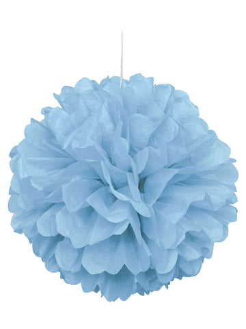 Pastel Blue Pompom v papieri 40 cm