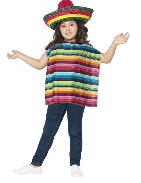 Mexické dieťa Poncho a Sombrero