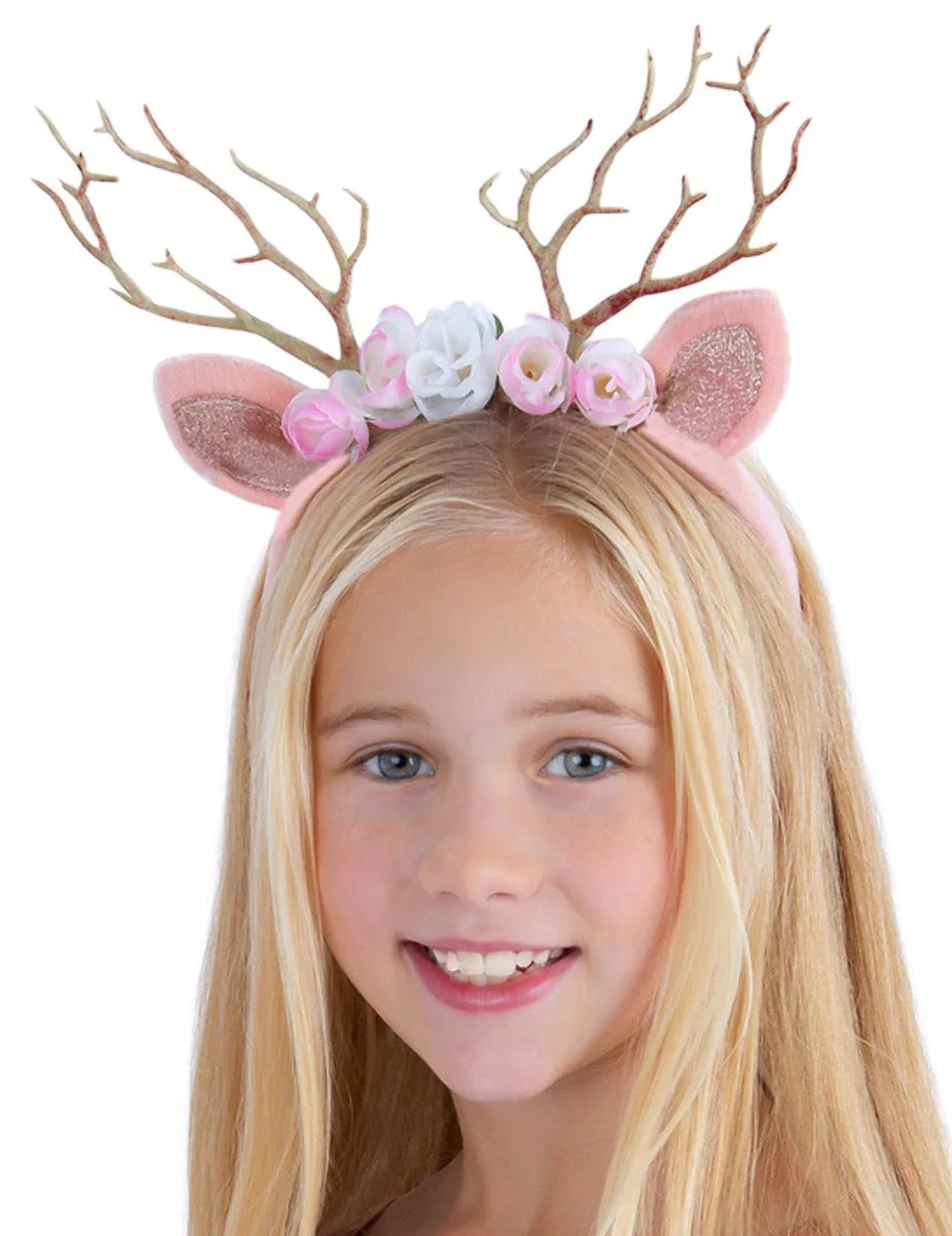 Rose Gold Girl Reindeer Headband