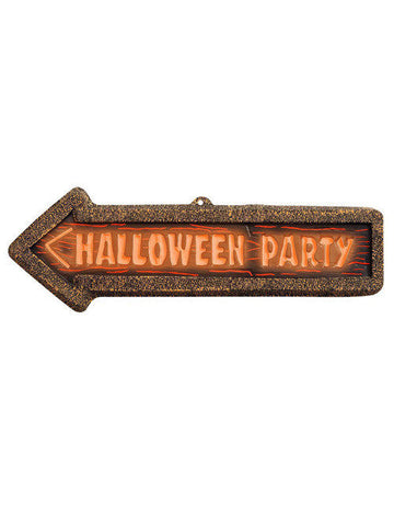 Halloween Party Signage Arrow