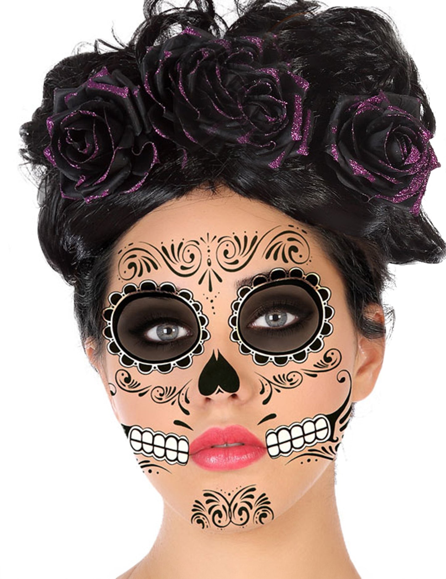 Los Muertos Dia Face Tattoo